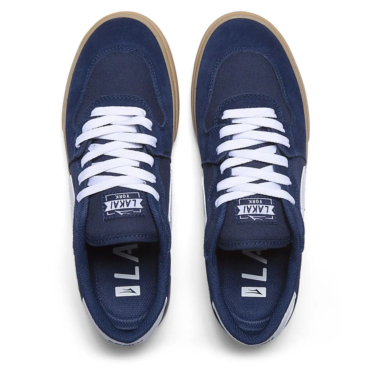 Lakai York Skate Shoes - Navy/Gum