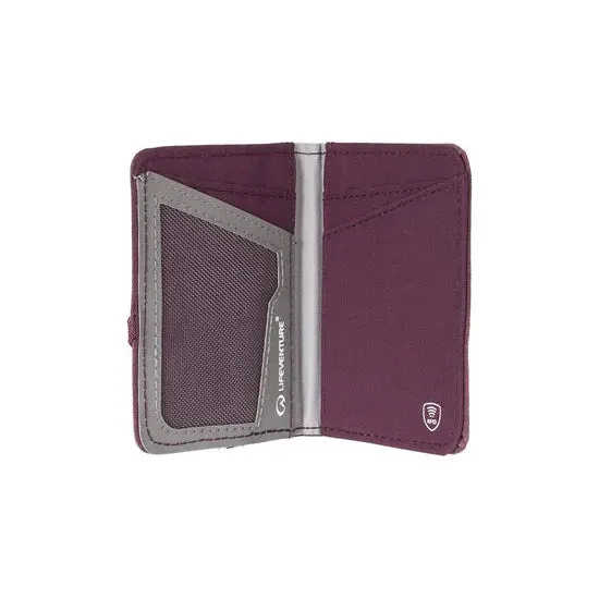 Lifeventure Rfid Card Wallet Aubergine