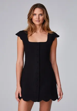 Lisa Marie Fernandez The Scallop Cap Sleeve Mini Dress
