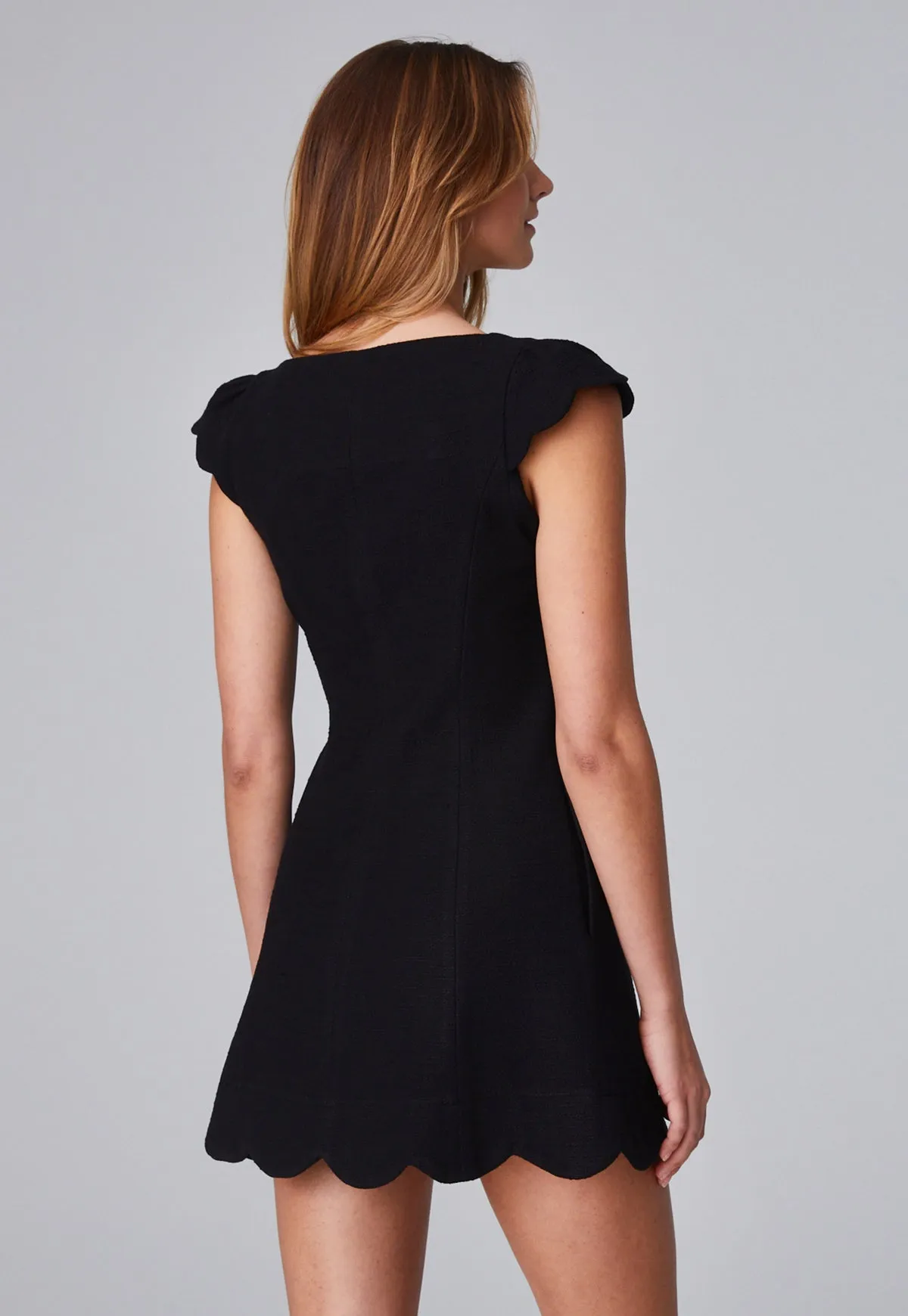 Lisa Marie Fernandez The Scallop Cap Sleeve Mini Dress