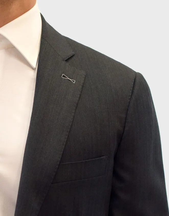 Loro Piana Grey Herringbone Suit
