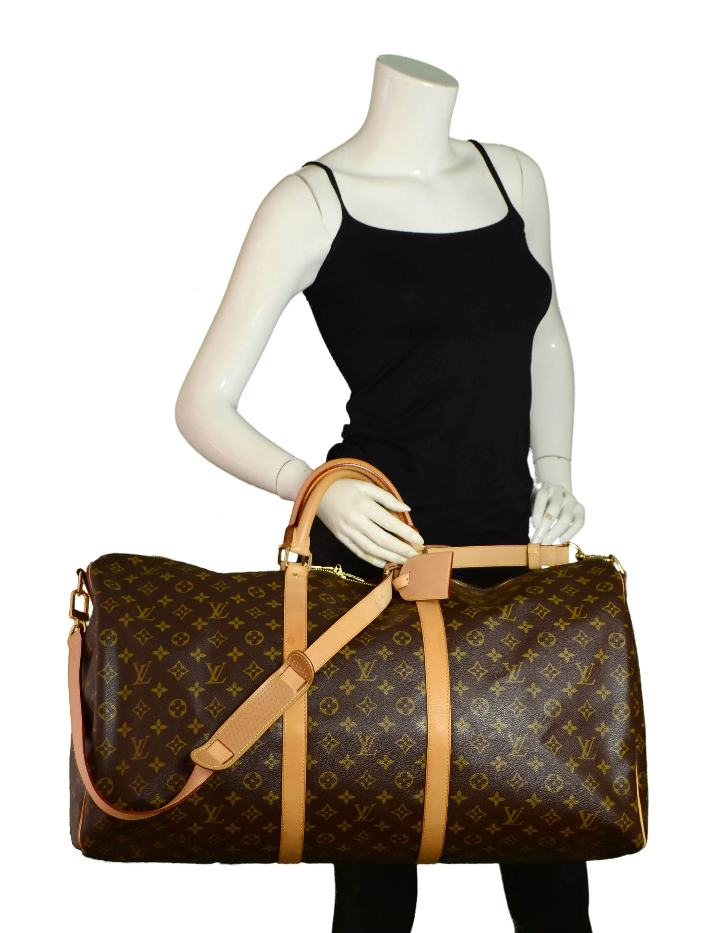Louis Vuitton Monogram Keepall Bandouliere 60 Duffle Bag