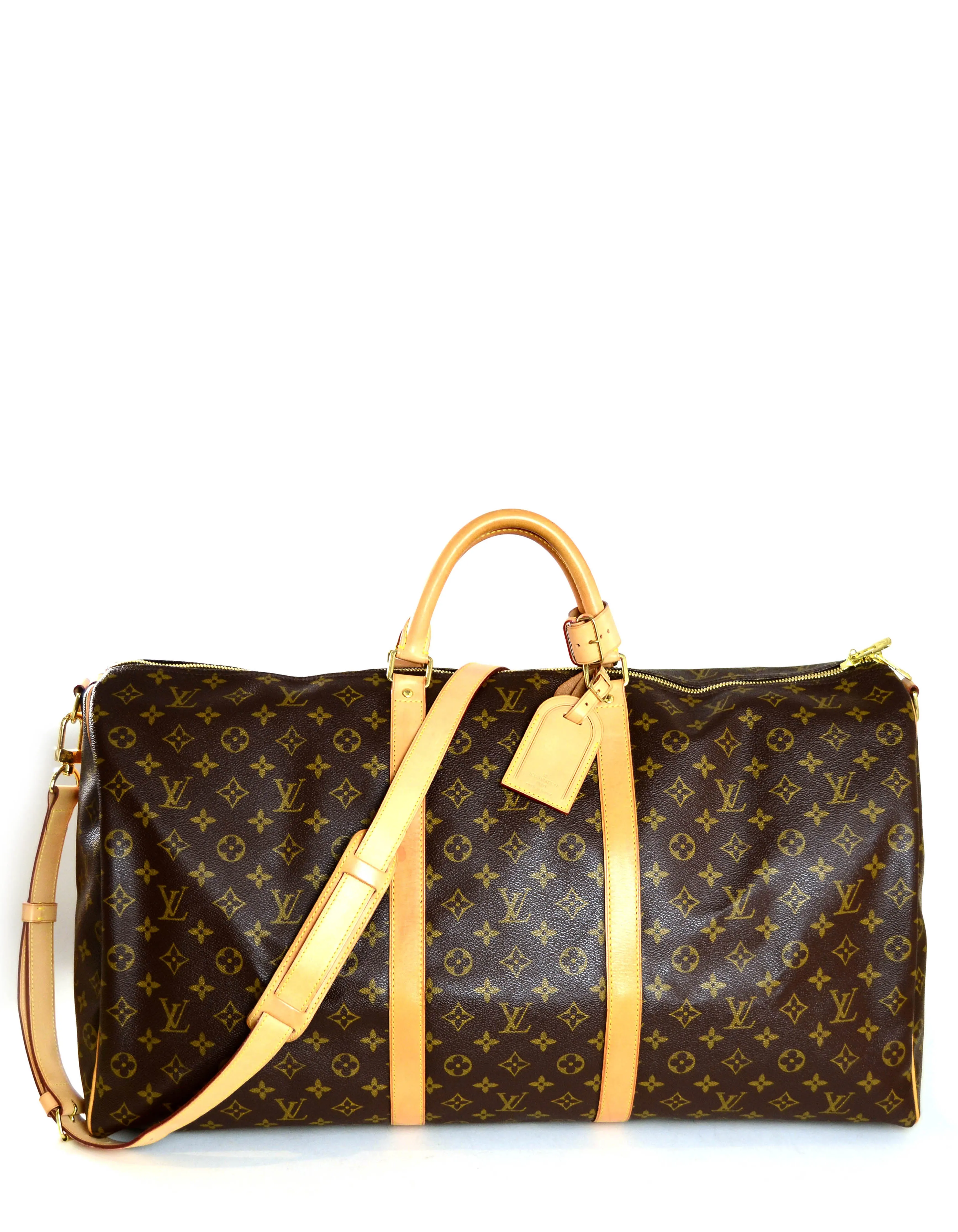 Louis Vuitton Monogram Keepall Bandouliere 60 Duffle Bag