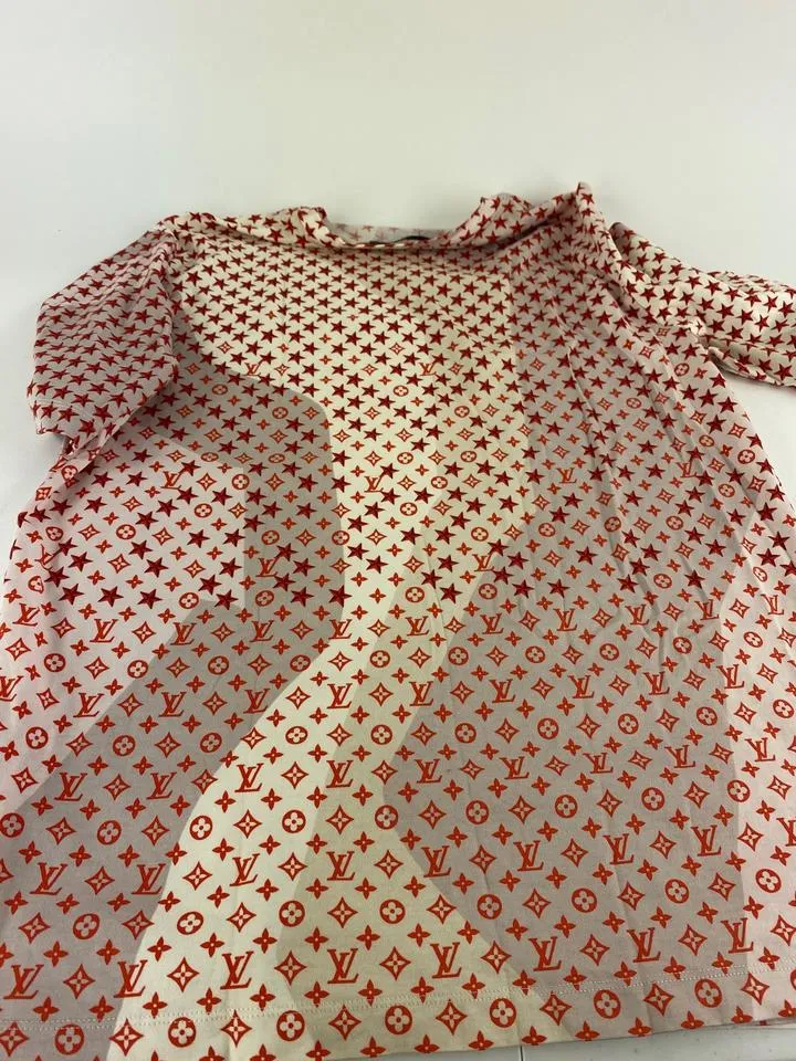 Louis Vuitton Rare Men's XL Orange Star LV Logo Monogram T-Shirt 5lvs78