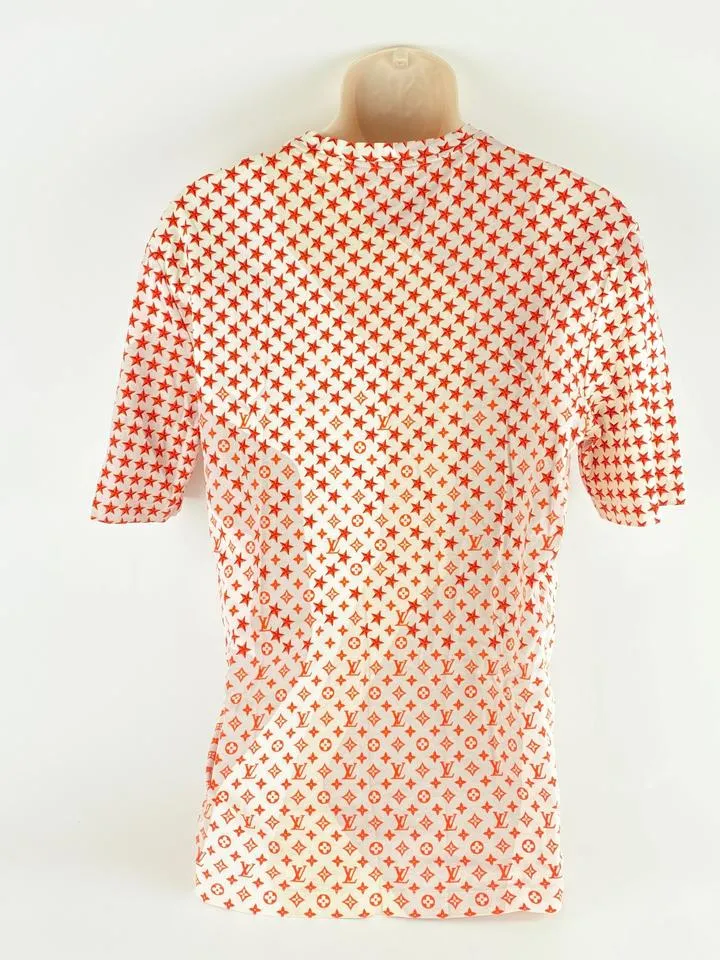 Louis Vuitton Rare Men's XL Orange Star LV Logo Monogram T-Shirt 5lvs78