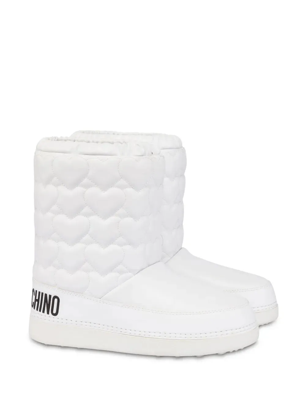 Love Moschino heart-motif quilted boots