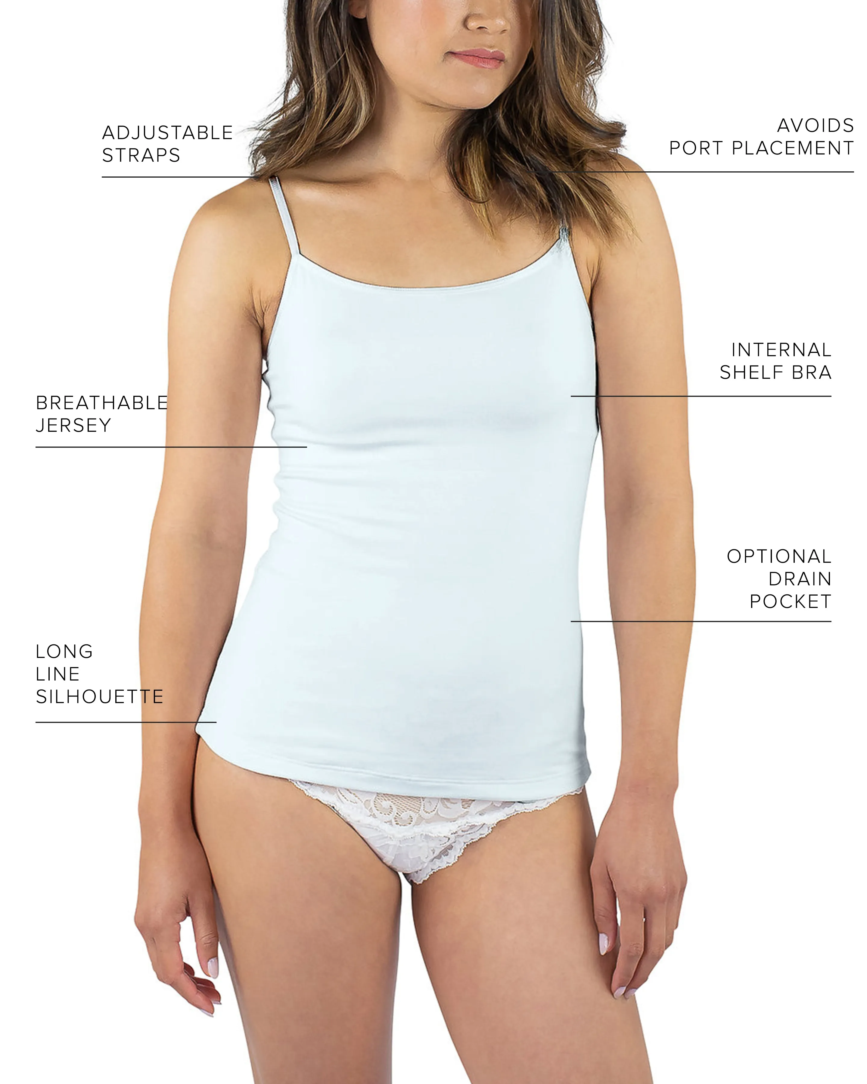 Maia Sustainable Jersey Cami, Mist