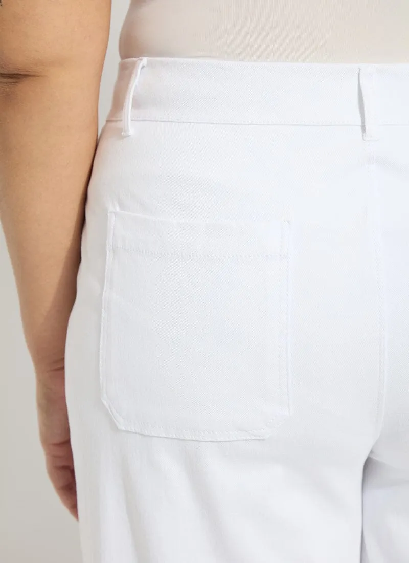 Mallory Sailor Hi Waist Wide Leg Denim (Plus Size, 28" Inseam)