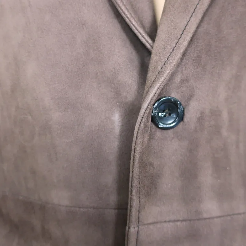 Malo Suede Blazer Brown Size 52 Two-Button Jacket
