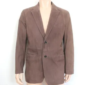 Malo Suede Blazer Brown Size 52 Two-Button Jacket