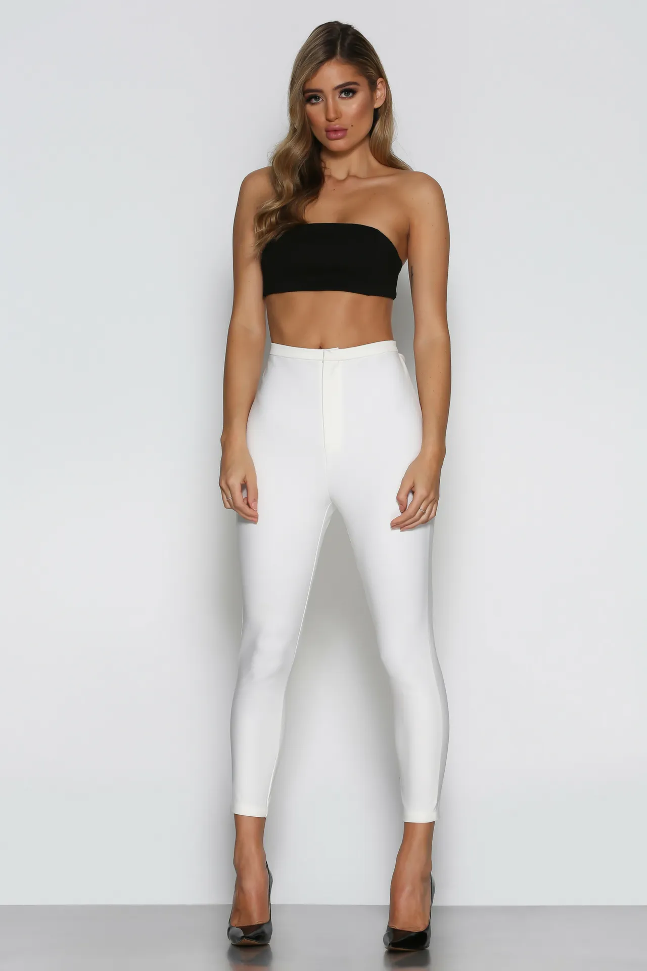 Marchesa Pants in White by Bad AF Fashion