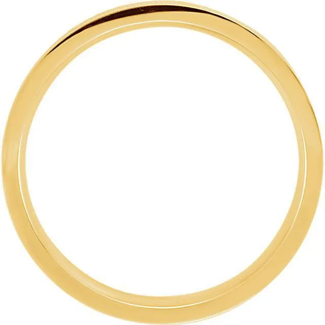 Matthew Flat Comfort Fit Milgrain Band