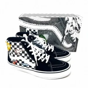 💖MEGA SALE💖Vans Sk8 Hi Men Checkered Black VN0A5FCC89C Sun Skate White