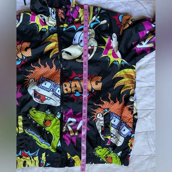 Members Only X Nickelodeon Rugrats Novelty Print Retro Nostalgic Windbreaker - L