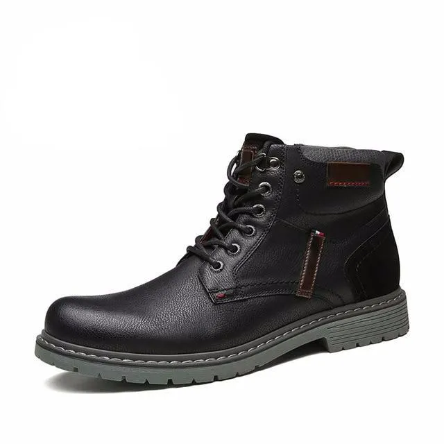 Men's Boots Man Autumn Botas Brand Lace-up Comfy Fashion Shoes Men  New Classic Outdoor Leather Casual Boots Men Basic Boots