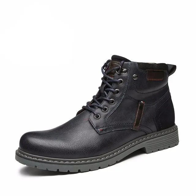 Men's Boots Man Autumn Botas Brand Lace-up Comfy Fashion Shoes Men  New Classic Outdoor Leather Casual Boots Men Basic Boots