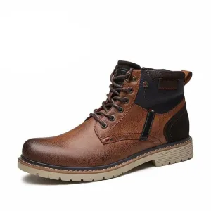 Men's Boots Man Autumn Botas Brand Lace-up Comfy Fashion Shoes Men  New Classic Outdoor Leather Casual Boots Men Basic Boots