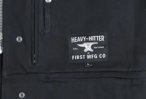 Men's Motorcycle Collarless Raw Canvas Heavy Hitter Preacher Vest
