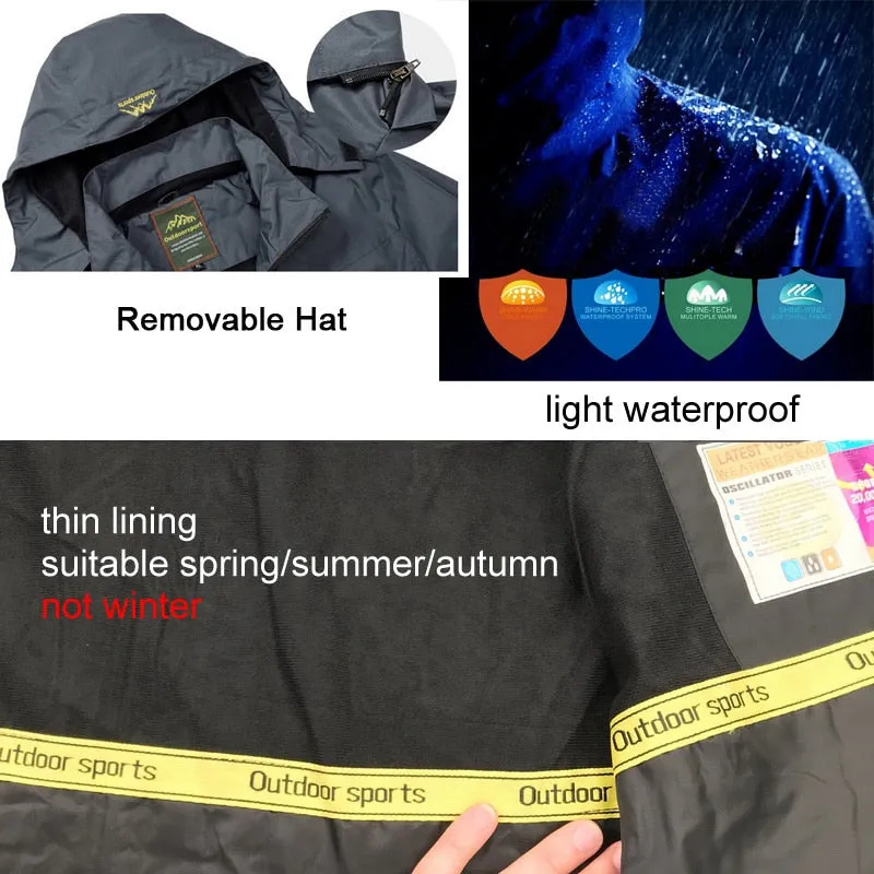 Men's Outdoor Hiking Jacket Windbreaker Fishing Waterproof Jackets