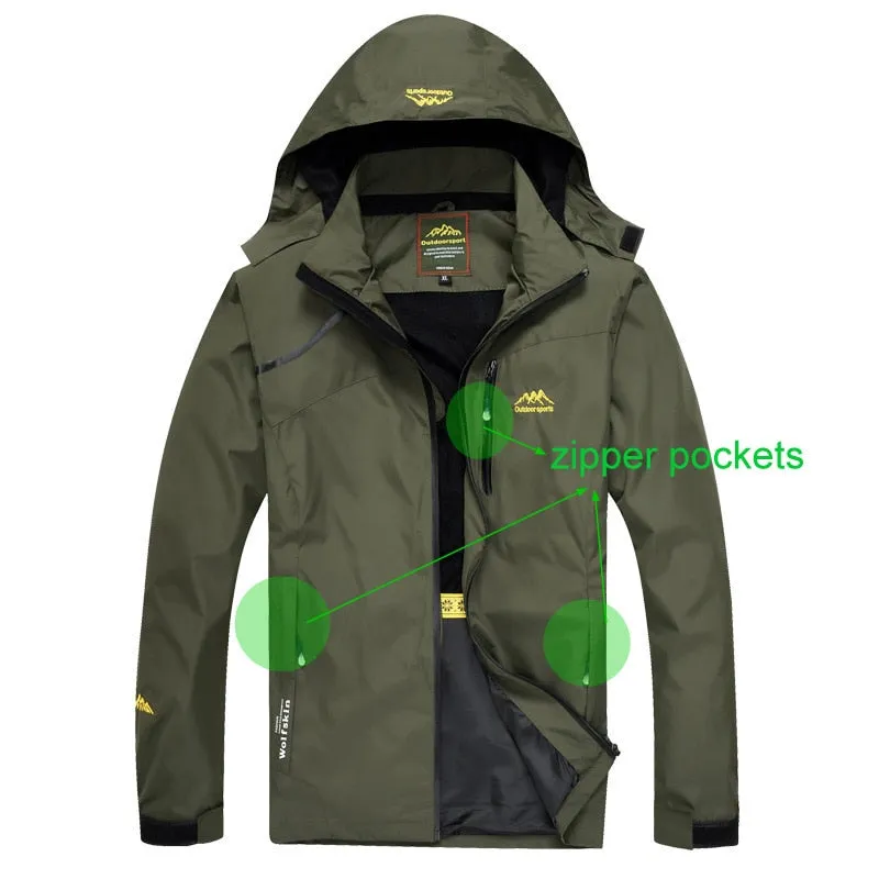 Men's Outdoor Hiking Jacket Windbreaker Fishing Waterproof Jackets