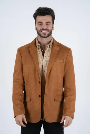 Men’s Platini Camel Faux Suede Blazer