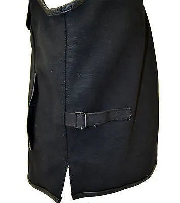 MEN'S SON OF ANARCHY SHIRT COLLAR CANVAS MOTORCYCLE VEST 2 GUN POCKETS NEW