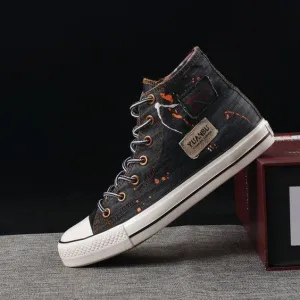 Men's Trendy High Top Denim Canvas Shoes