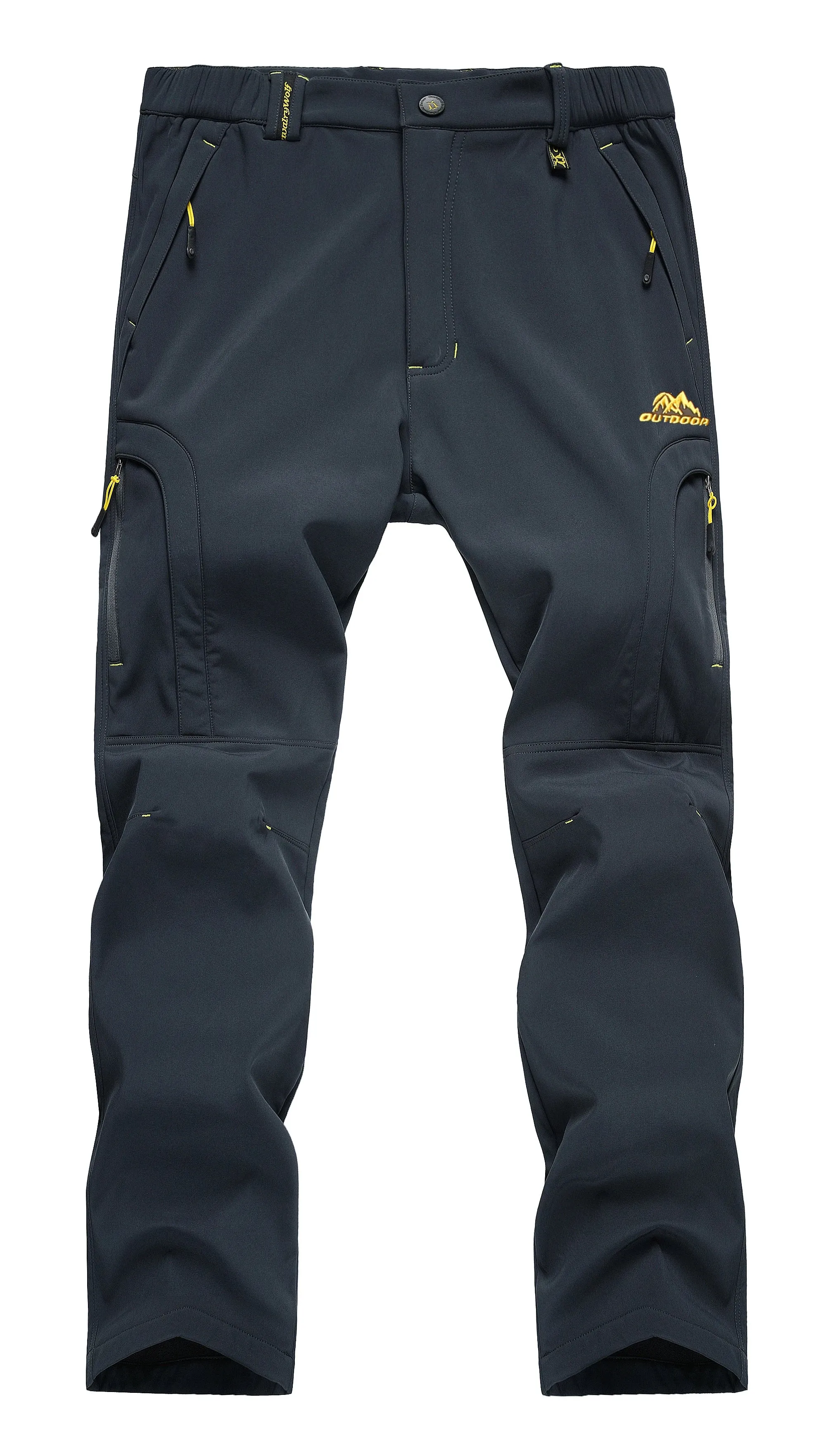 Men's Waterproof Hiking Pants: Outdoor Fleece-Lined Snow Ski Pants for Winter Adventures