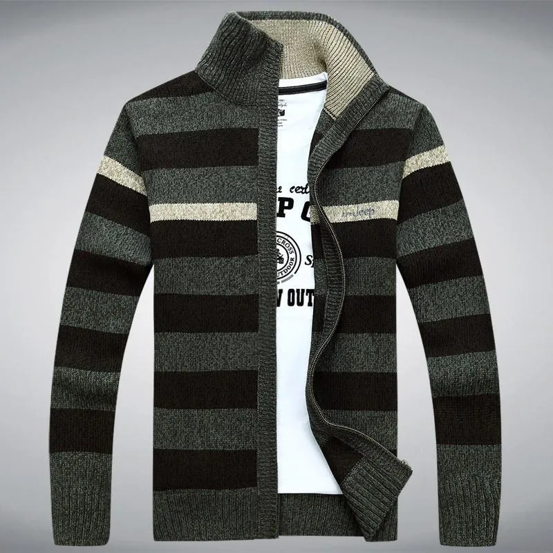 Men's Zip Up Standing Collar