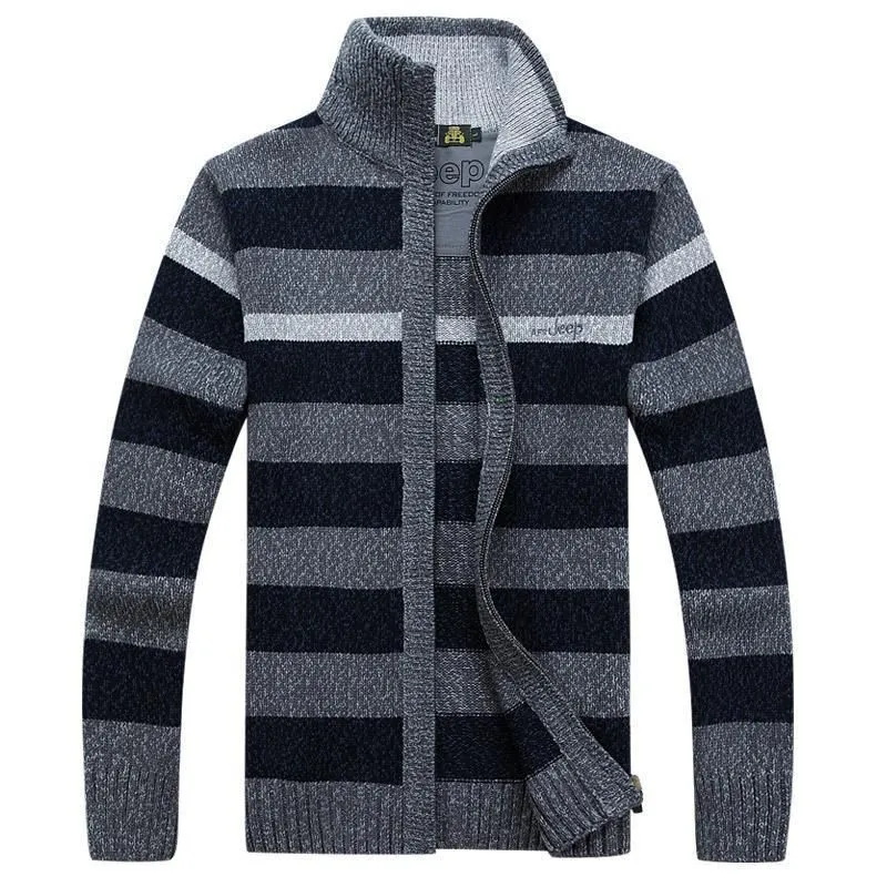 Men's Zip Up Standing Collar
