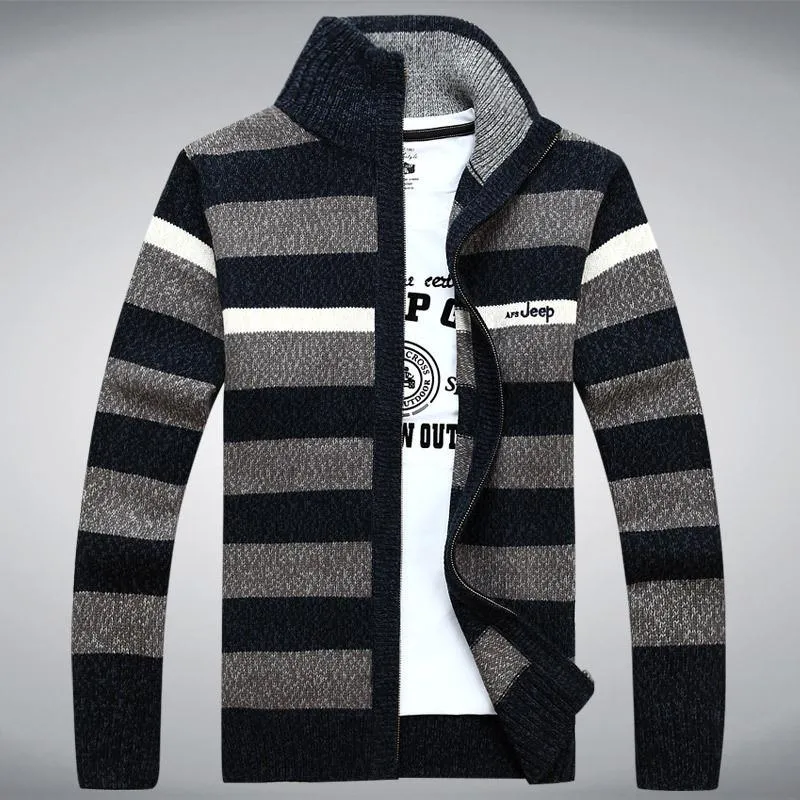 Men's Zip Up Standing Collar