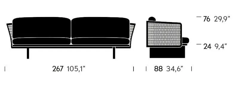 Mesh - 3-Seater Sofa (KS1700100)