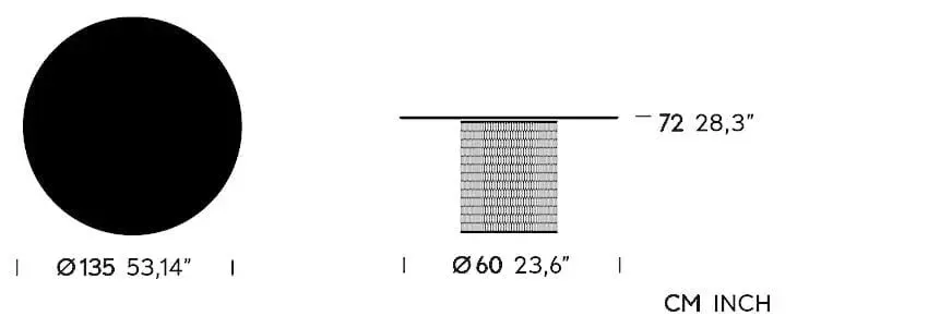 Mesh - Dining Table ø135 (KS1701600)