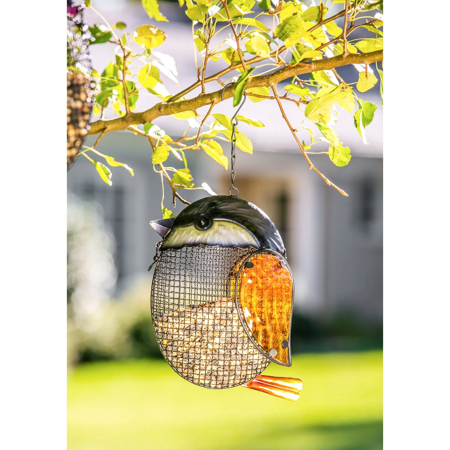 Mesh Hanging Bird Feeder, Chickadee,2bf964