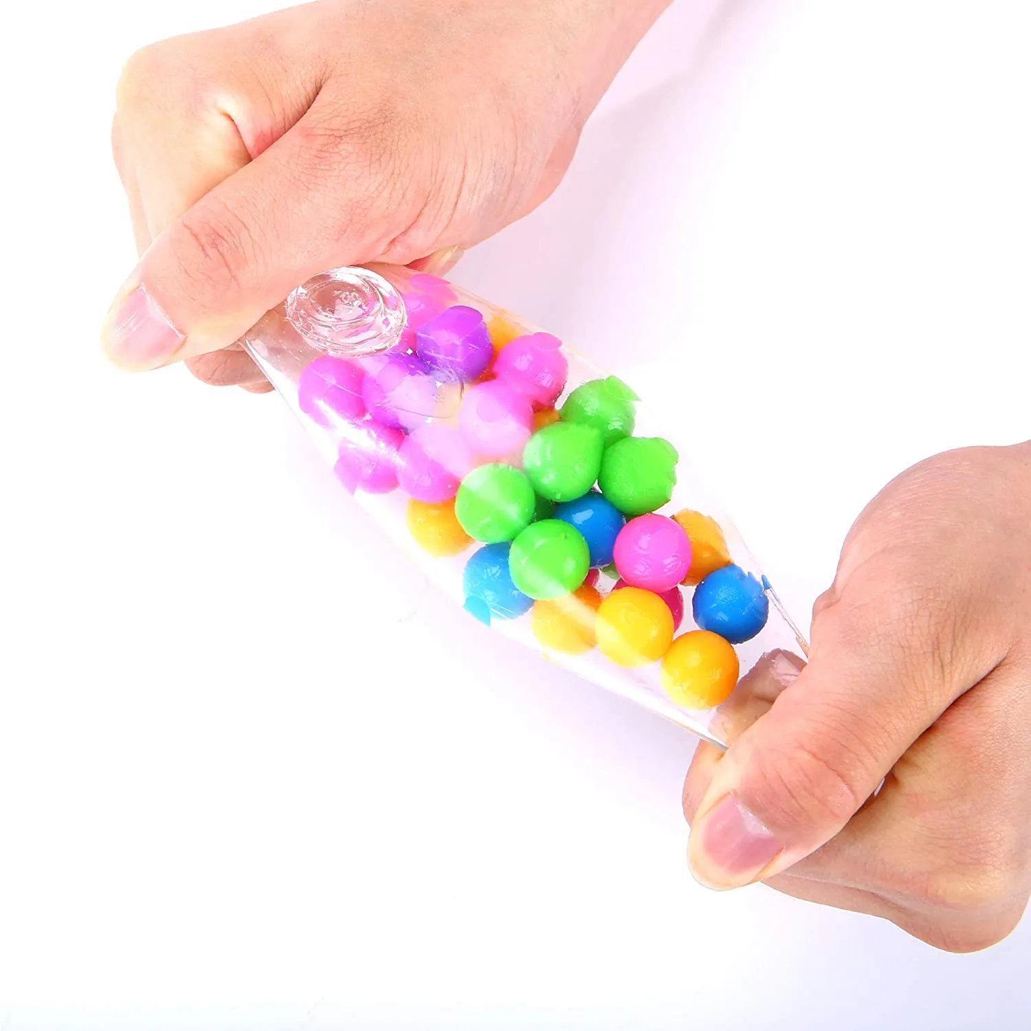 Mesh Squish Ball - Rainbow Stress Ball  Set of 5