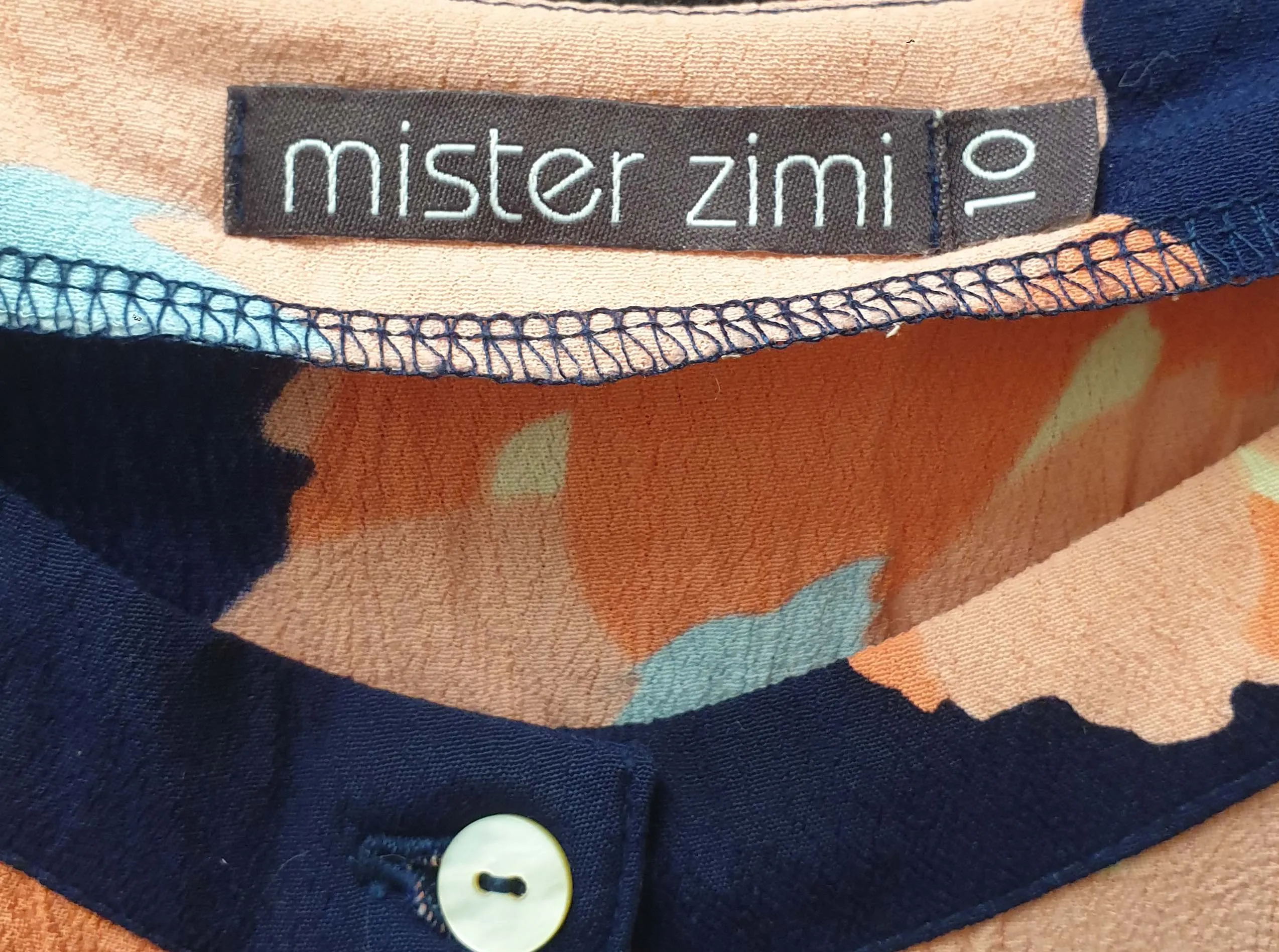 Mister Zimi sleeveless navy and pink floral maxi dress size 10