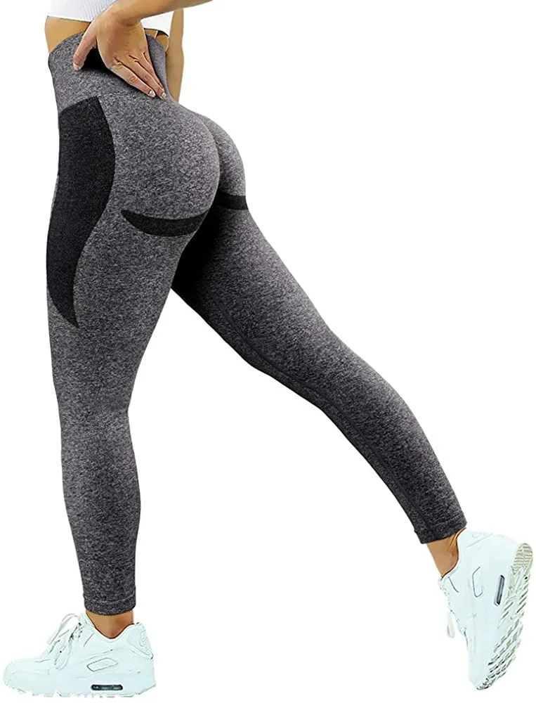 MOOSLOVER Seamless Butt Lifting Workout Leggings for Women High Waist Yoga Pants Compression Contour Tights
