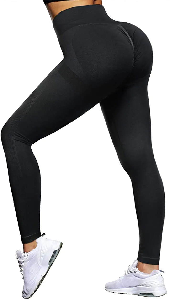 MOOSLOVER Seamless Butt Lifting Workout Leggings for Women High Waist Yoga Pants Compression Contour Tights