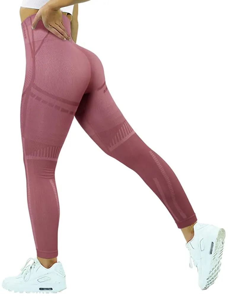 MOOSLOVER Seamless Butt Lifting Workout Leggings for Women High Waist Yoga Pants Compression Contour Tights