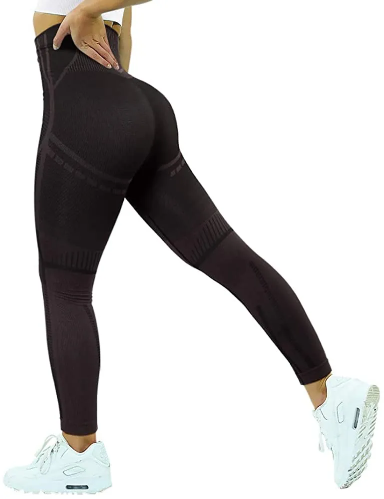 MOOSLOVER Seamless Butt Lifting Workout Leggings for Women High Waist Yoga Pants Compression Contour Tights