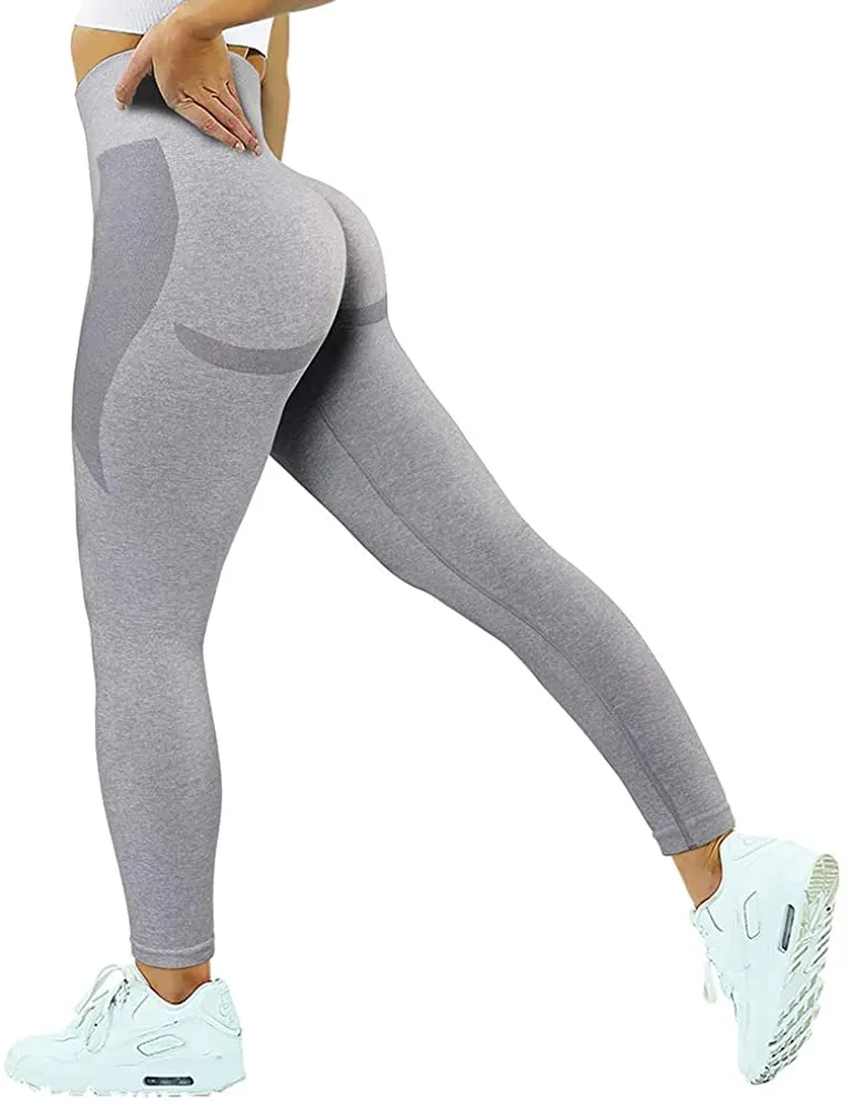 MOOSLOVER Seamless Butt Lifting Workout Leggings for Women High Waist Yoga Pants Compression Contour Tights