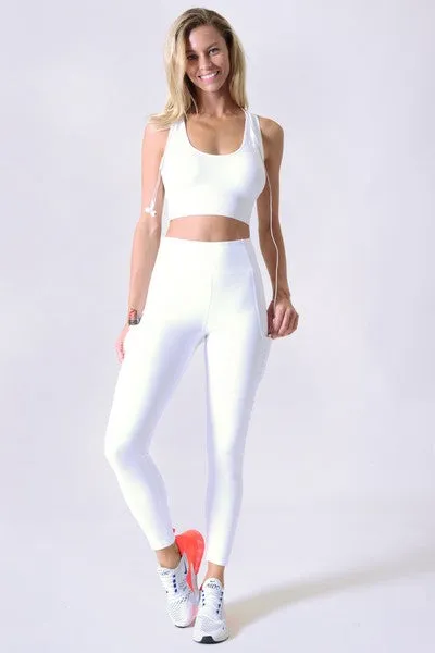 Moto Mesh Pockets  -White