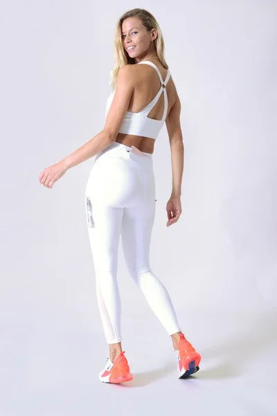 Moto Mesh Pockets  -White