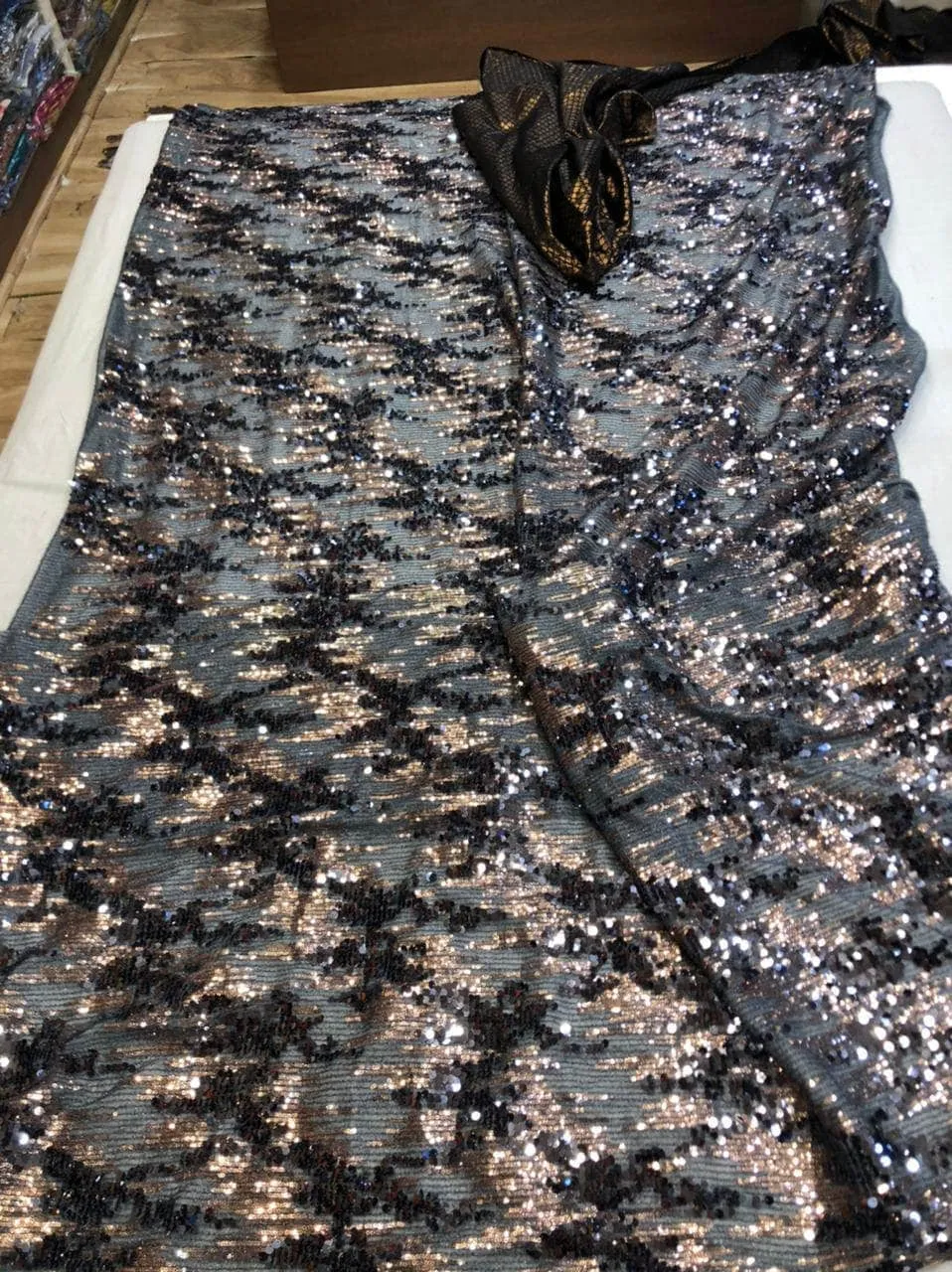Net Sequin Work Saree