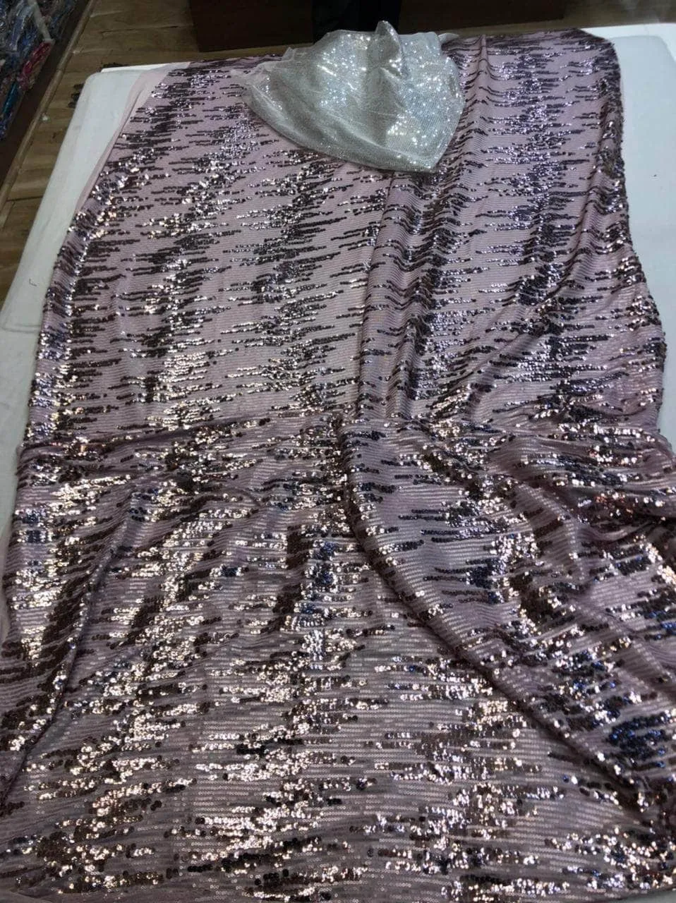 Net Sequin Work Saree