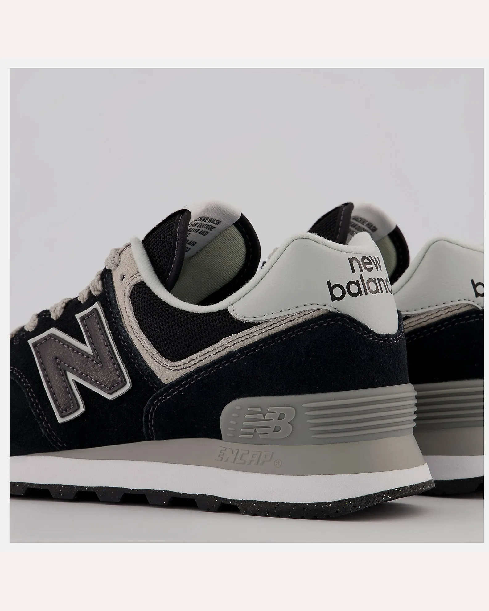 New Balance 574  Core Sneaker - Black  with White