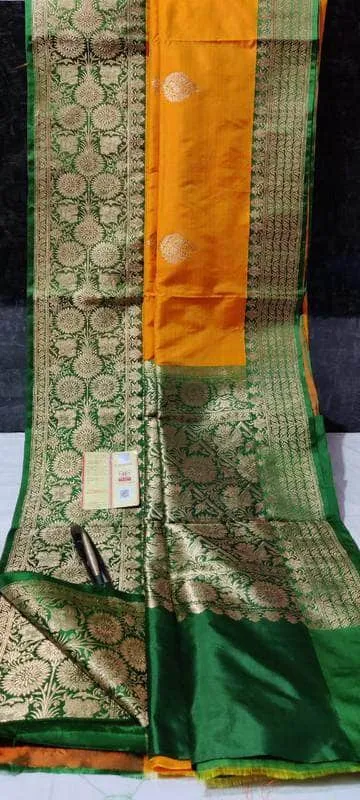 New Exclusive Pure Banarasi Handloom Khaddi Katan Silk Saree