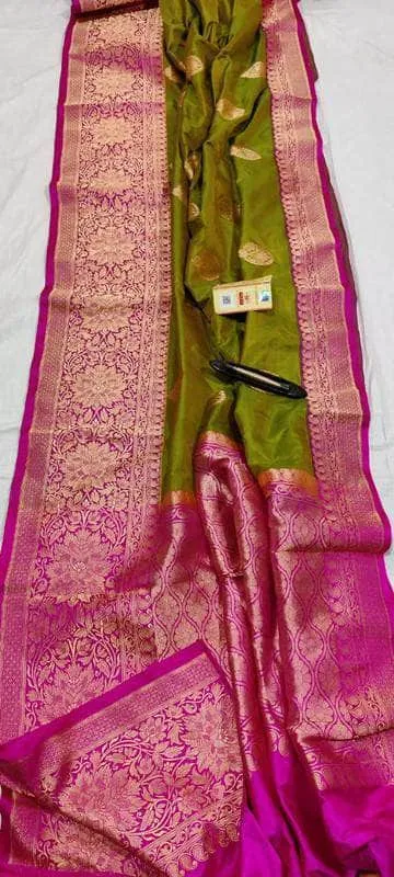 New Exclusive Pure Banarasi Handloom Khaddi Katan Silk Saree