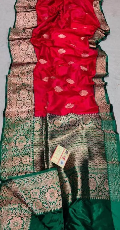 New Exclusive Pure Banarasi Handloom Khaddi Katan Silk Saree