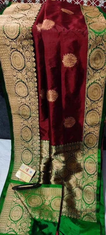 New Exclusive Pure Banarasi Handloom Khaddi Katan Silk Saree